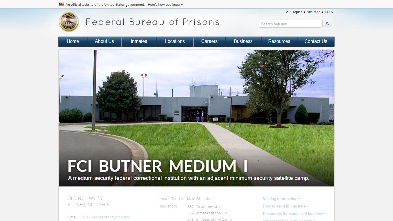 FCI Butner Medium I - Federal Bureau of Prisons