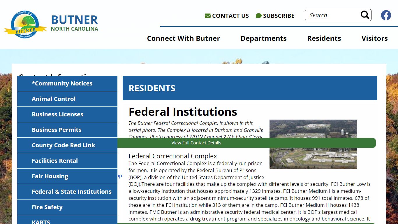 Federal Institutions | Butner North Carolina