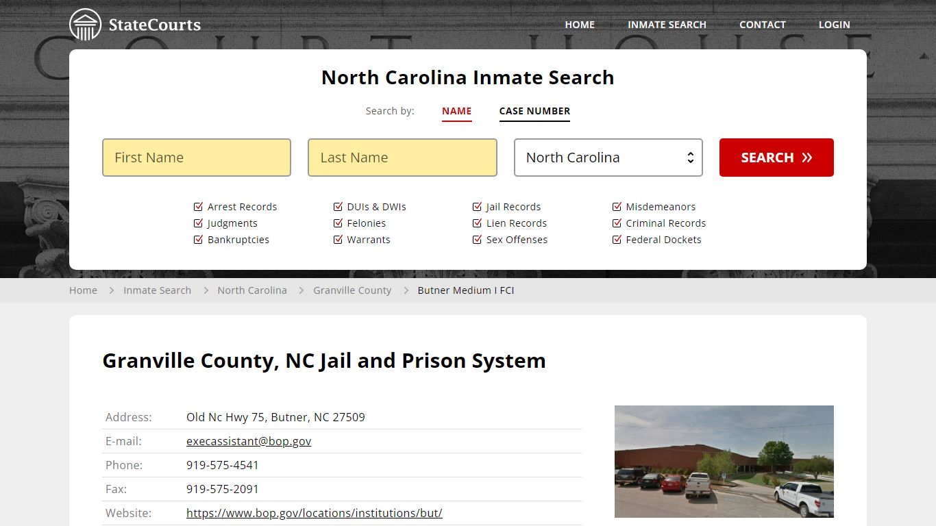 Granville County, NC Jail and Prison System - State Courts